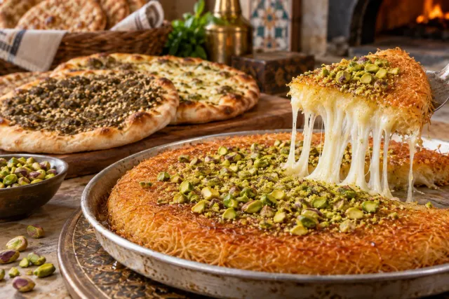 Firas Sweets — manakish & knafeh
