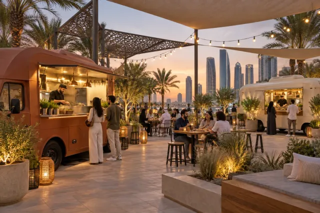Masdar City food truck area