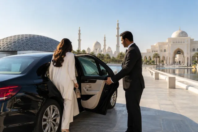 Louvre + Mosque + Qasr Al Watan Private Chauffeur